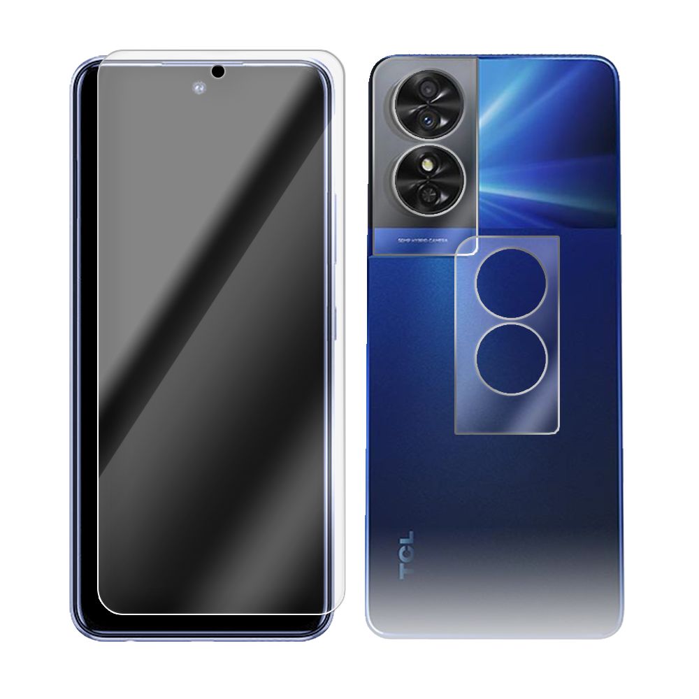 

Стекло защитное гибридное Krutoff для TCL 50 SE + защита камеры (2шт.)