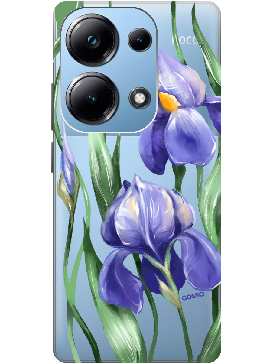 

Чехол на Xiaomi Redmi Note 13 Pro 4G / Poco M6 Pro 4G "Amazing Irises" прозрачный, Прозрачный;белый;синий, 20012096