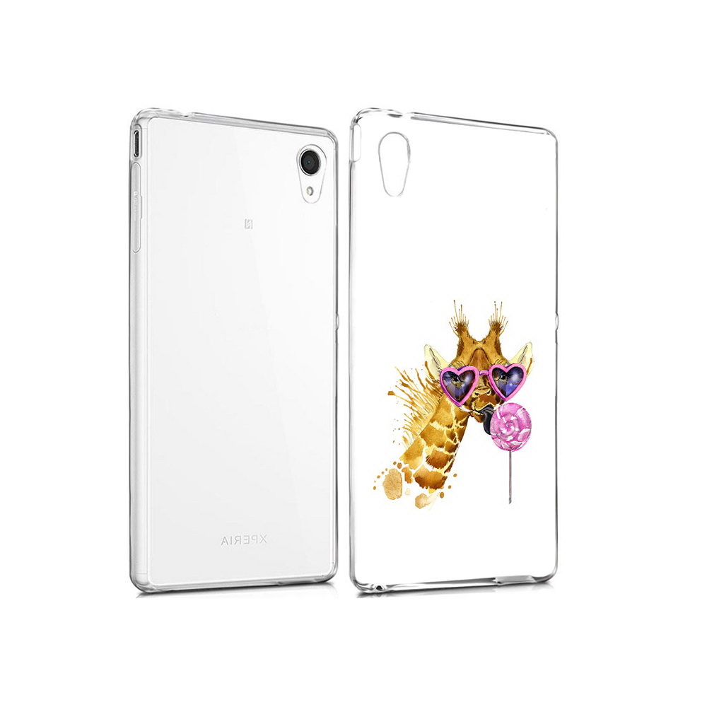 

Чехол MyPads Tocco для Sony Xperia M4 Aqua акварельный жираф (PT41841.249.217), Прозрачный, Tocco