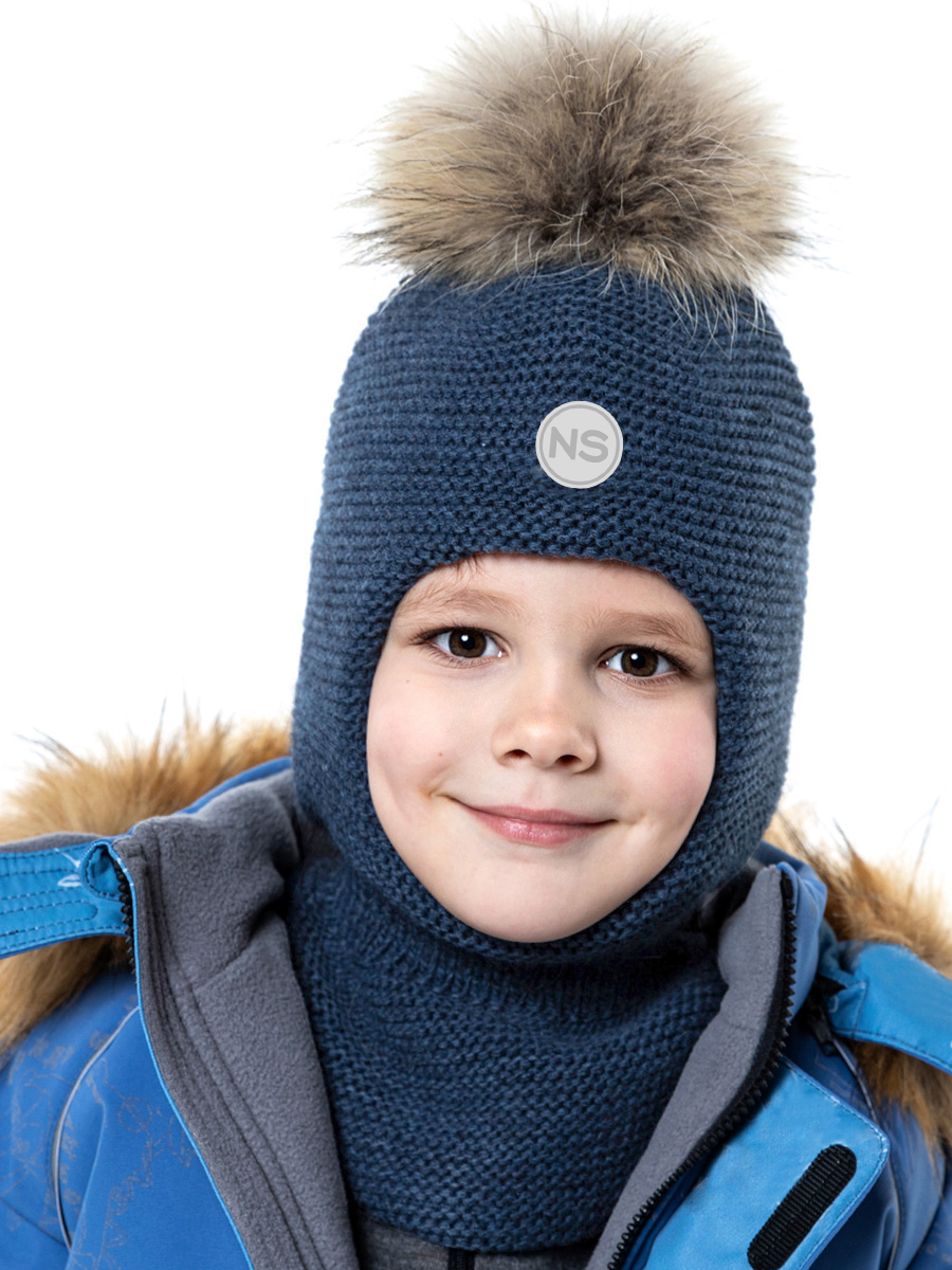 

Балаклава детская NIKASTYLE 10з15324, джинсовый, 48-52, Синий, 10з15324