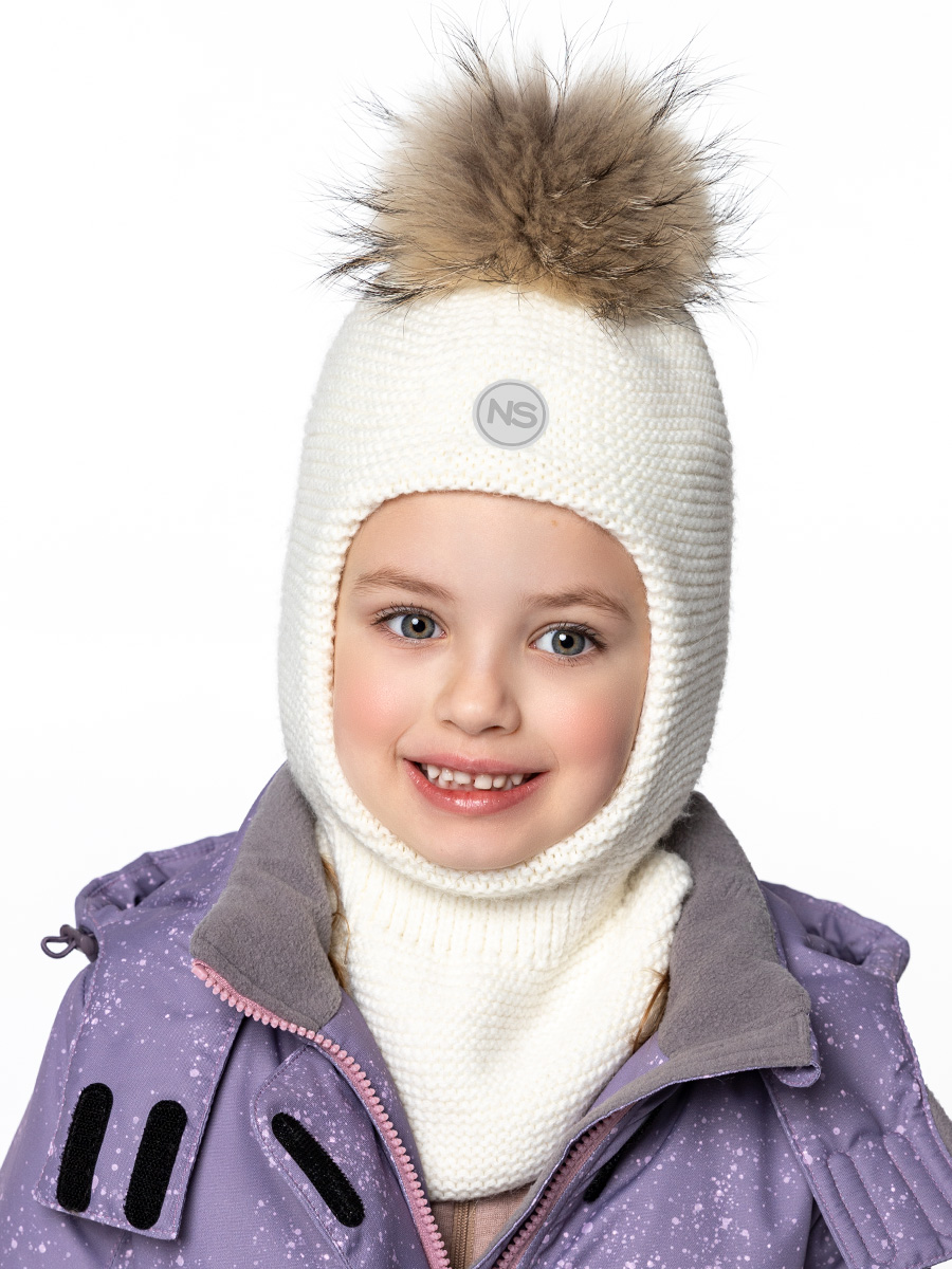 

Балаклава детская NIKASTYLE 10з15324, молоко, 48-52, Белый, 10з15324
