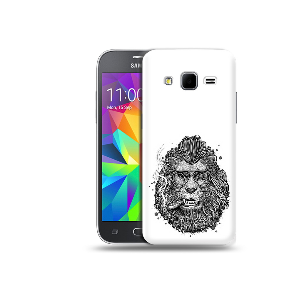 

Чехол MyPads Tocco для Samsung Galaxy Core Prime курящий лев (PT11933.566.432), Прозрачный, Tocco