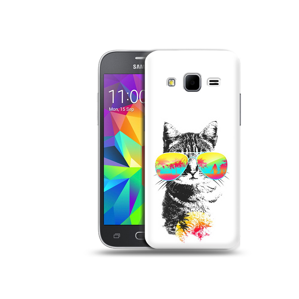 

Чехол MyPads Tocco для Samsung Galaxy Core Prime крутой кот (PT11933.566.425), Прозрачный, Tocco