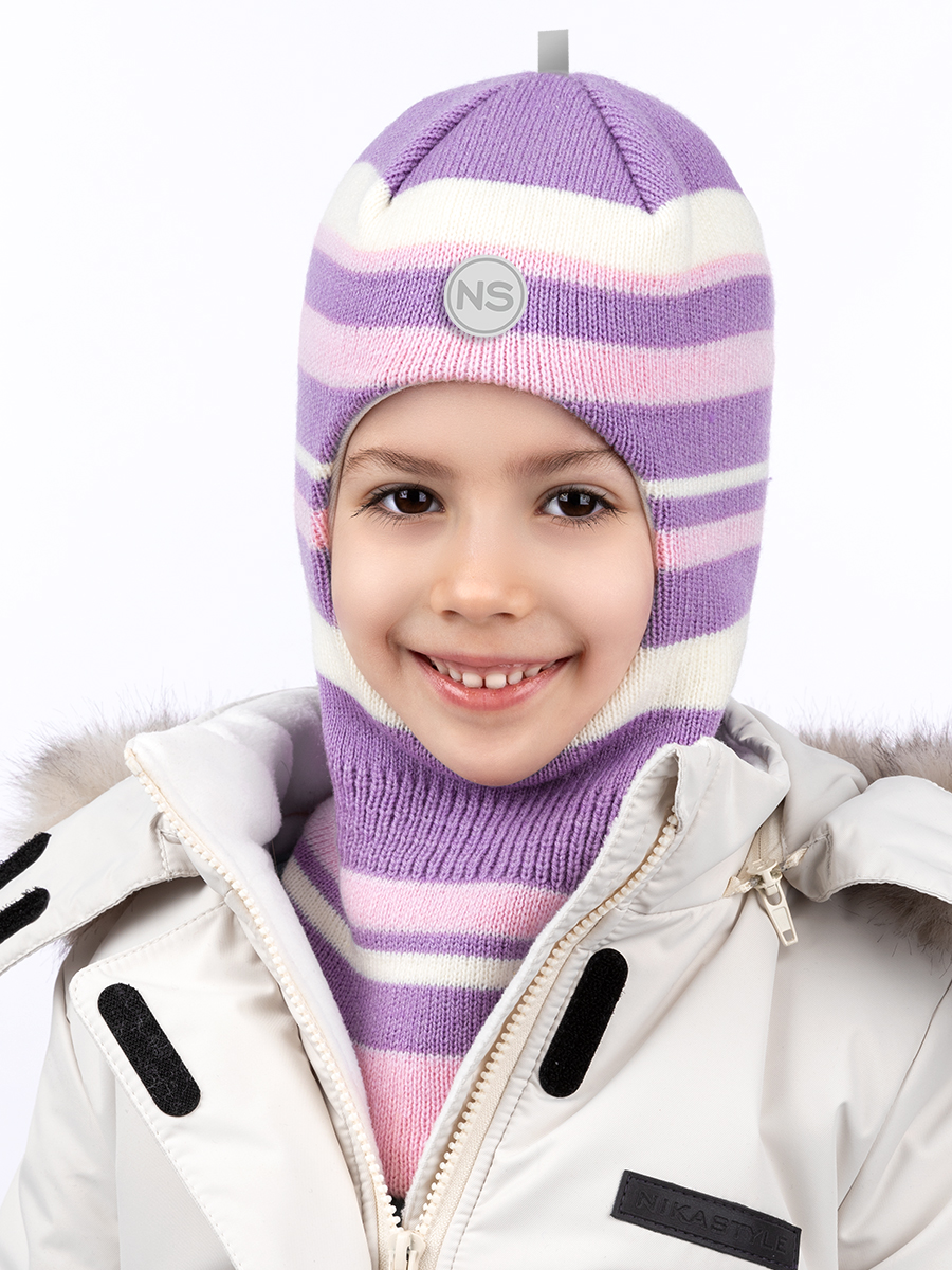 Балаклава детская NIKASTYLE 10з15224 фиолетовый розовый 50-54 1690₽