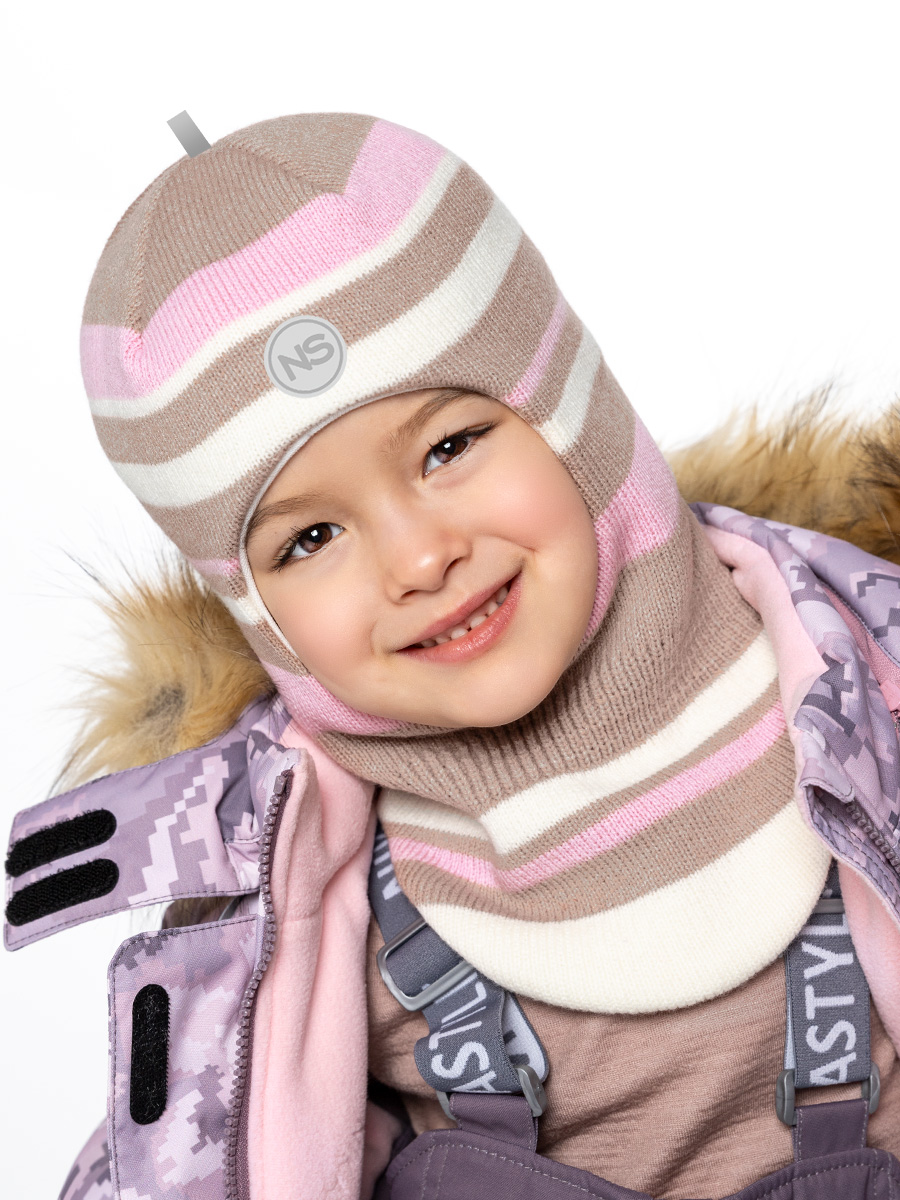 

Балаклава детская NIKASTYLE 10з15224, беж светло-розовый, 48-52, Бежевый;розовый, 10з15224