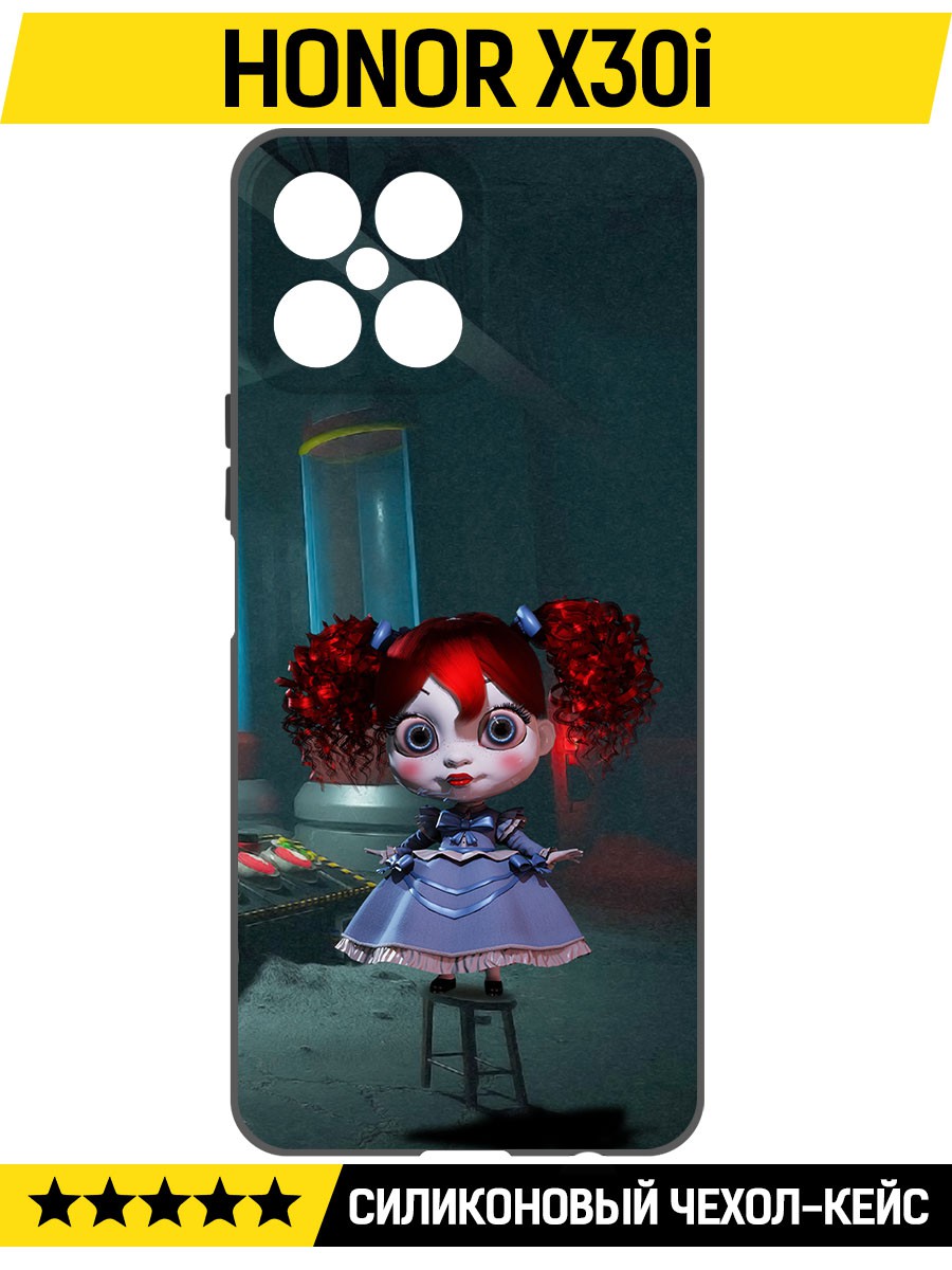 

Чехол-накладка Софт Хаги Ваги - Кукла Поппи для Honor X30i, Черный