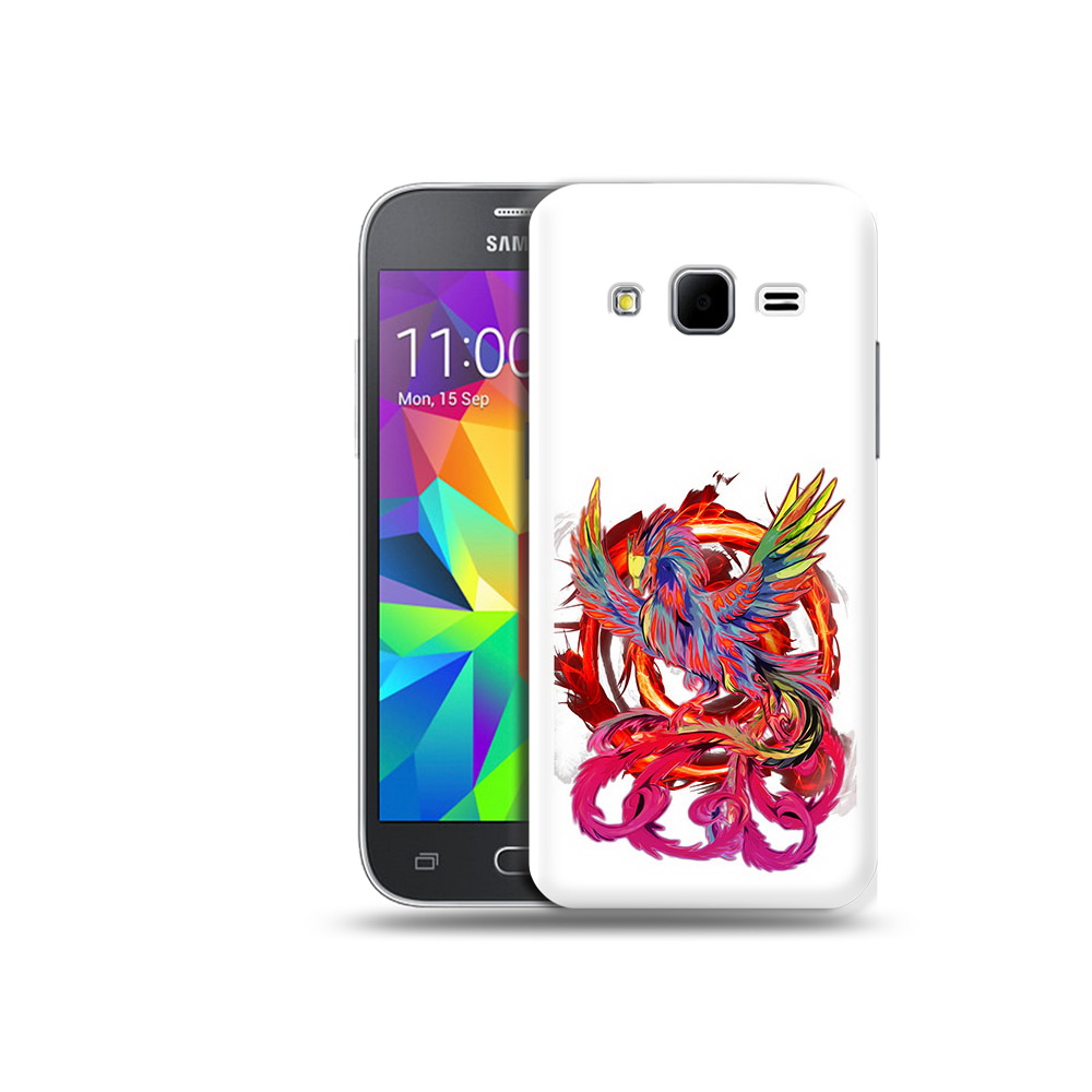 

Чехол MyPads Tocco для Samsung Galaxy Core Prime красочный феникс (PT11933.566.414), Прозрачный, Tocco