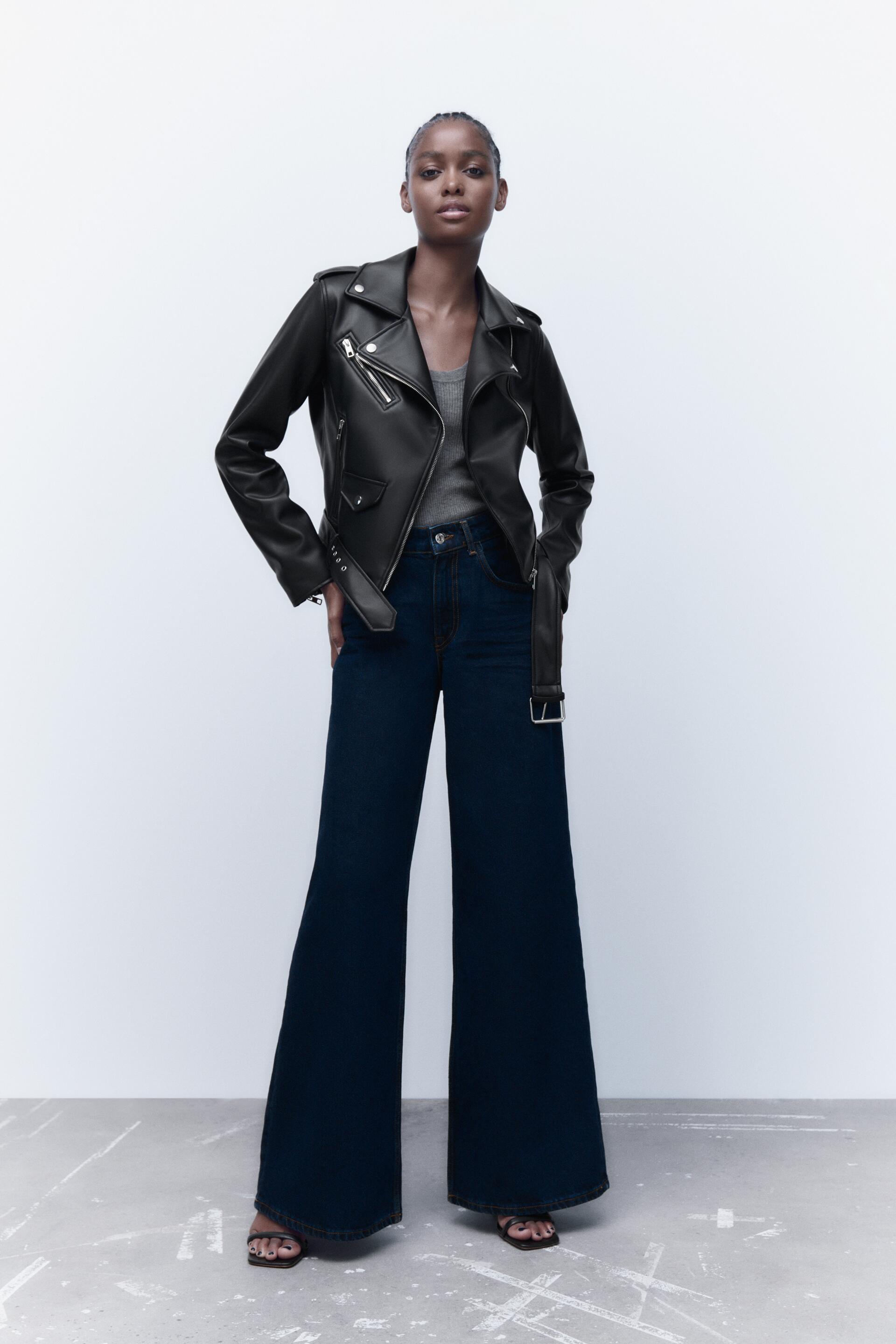 

Кожаная куртка женская ZARA 03046237 черная S (доставка из-за рубежа), 03046237