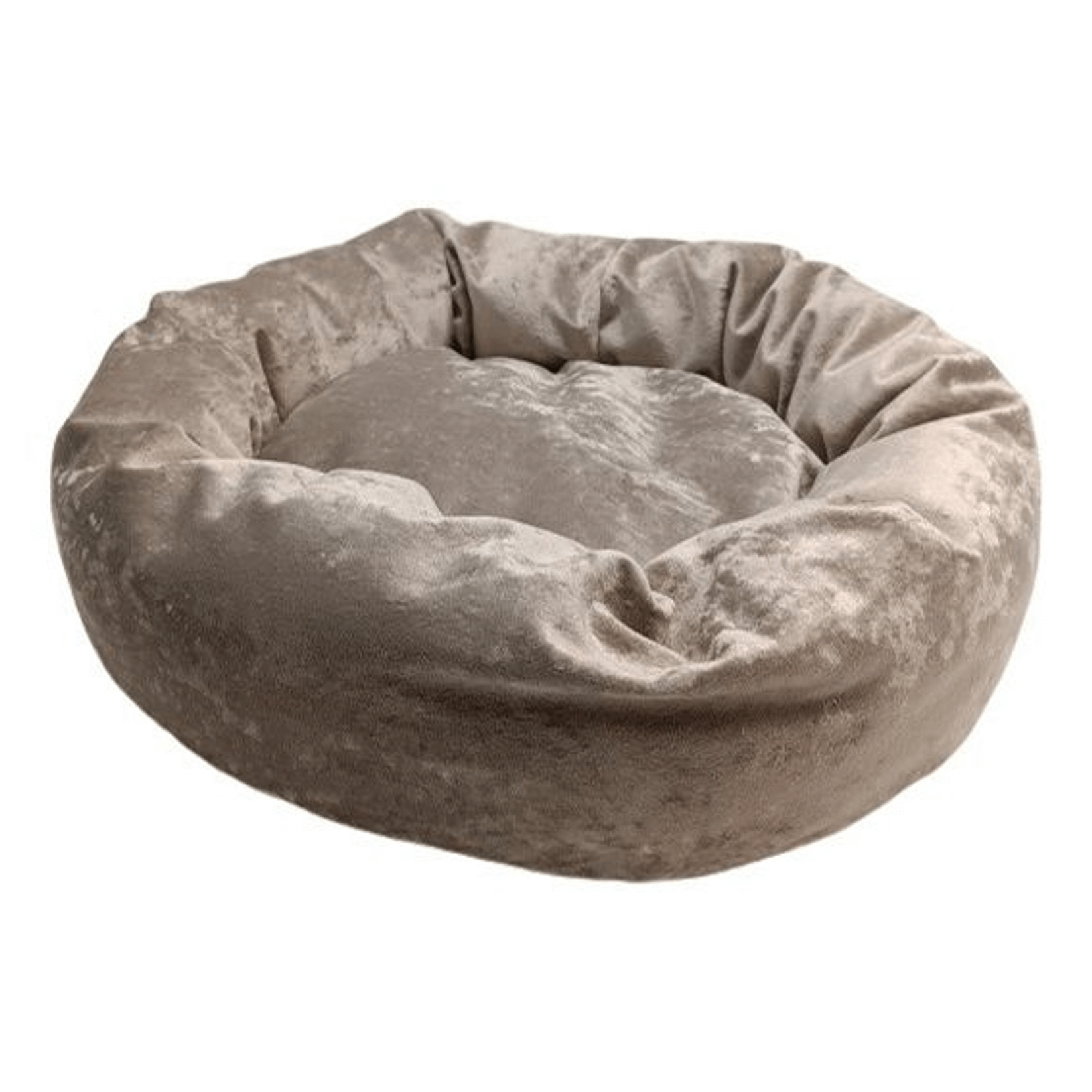 Лежанка для кошек и собак Homepet Plush Ватрушка, 52 х 52 х 14 см, латте