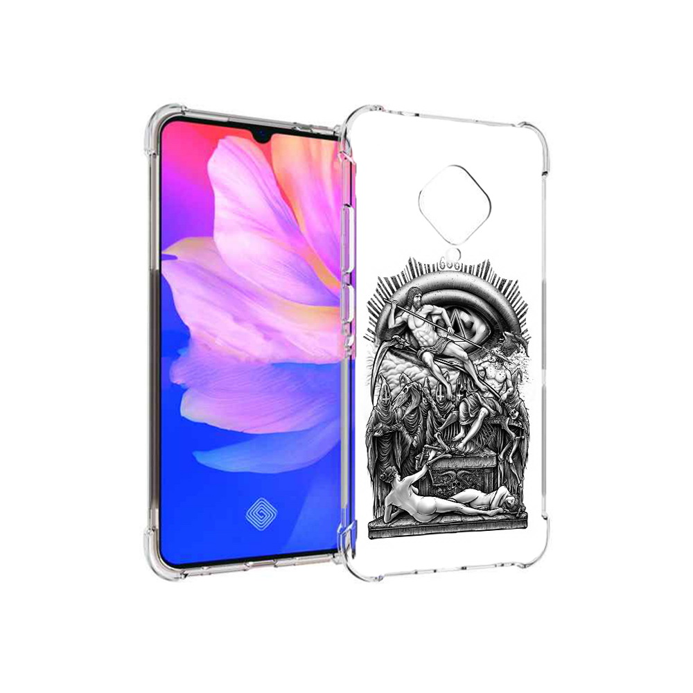 

Чехол MyPads Tocco для Vivo V17 оракул черно белый (PT147343.378.528), Прозрачный, Tocco