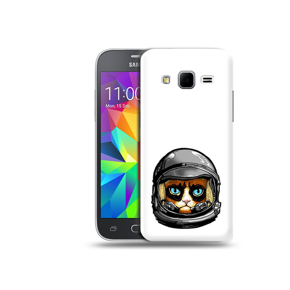 

Чехол MyPads Tocco для Samsung Galaxy Core Prime кот космонавт (PT11933.566.400), Прозрачный, Tocco