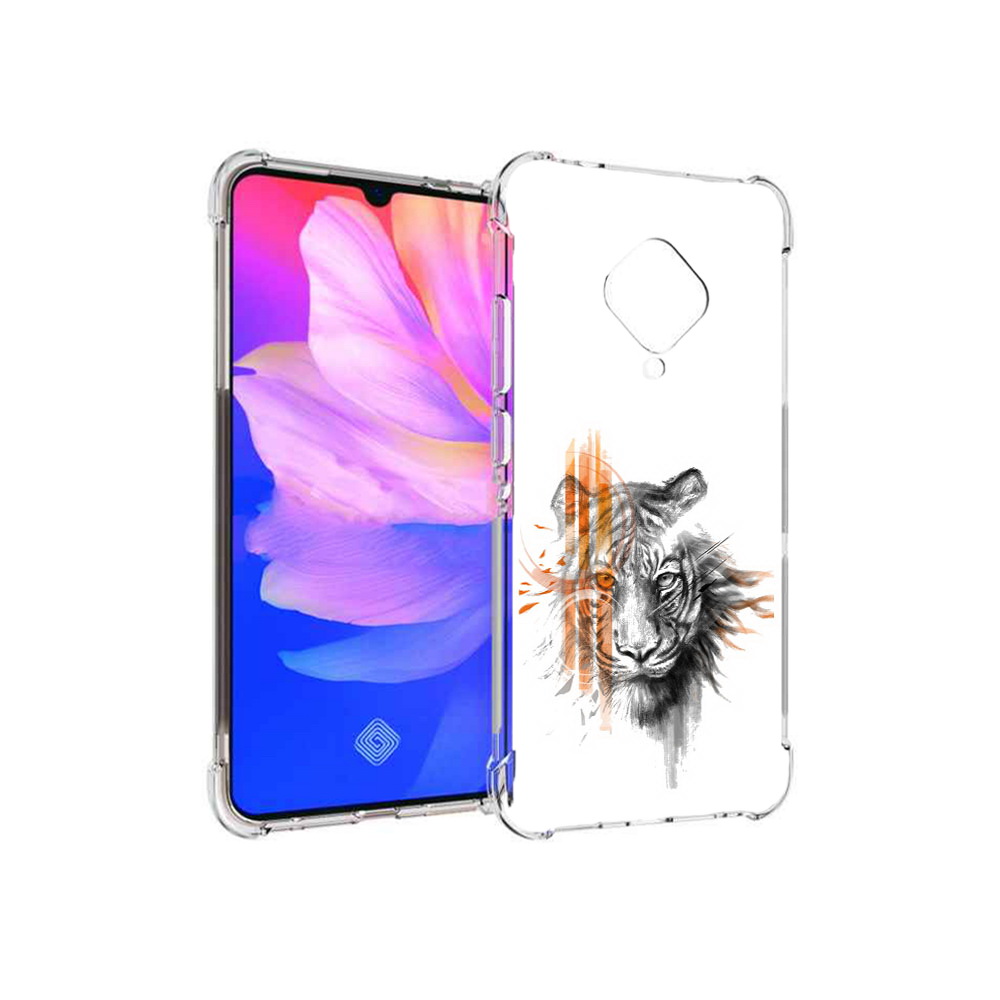 

Чехол MyPads Tocco для Vivo V17 огненный тигр (PT147343.378.526), Прозрачный, Tocco