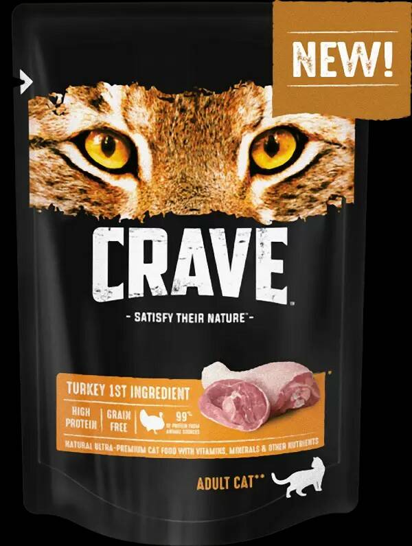 Влажный корм для кошек Crave с индейкой, 70 г