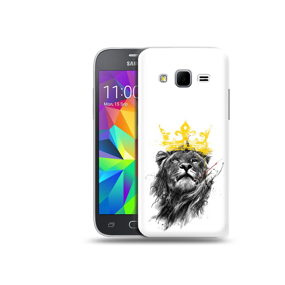 

Чехол MyPads Tocco для Samsung Galaxy Core Prime король-лев (PT11933.566.391), Прозрачный, Tocco