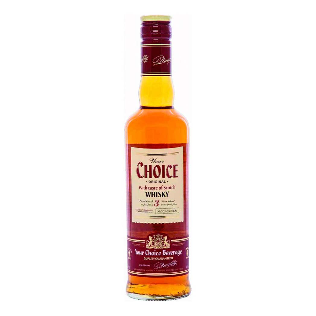 

Спиртной напиток Your Choice 3 With taste of Scotch Whisky ржаной 40% 0,5 л Россия