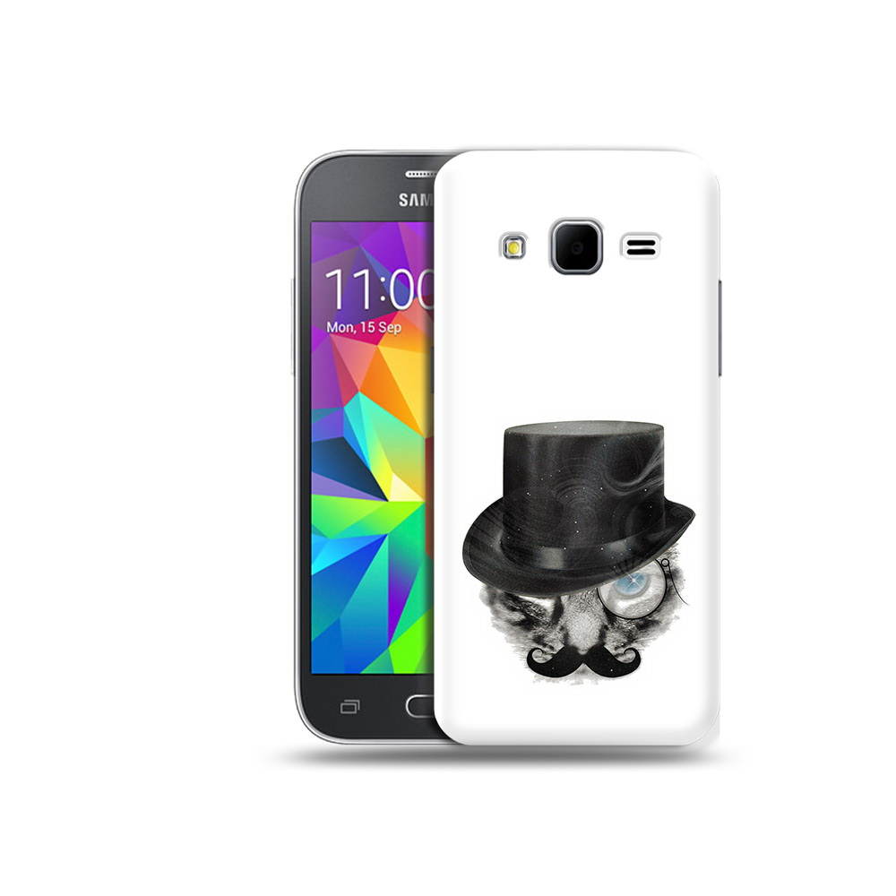 

Чехол MyPads Tocco для Samsung Galaxy Core Prime интелегентный кот (PT11933.566.378), Прозрачный, Tocco