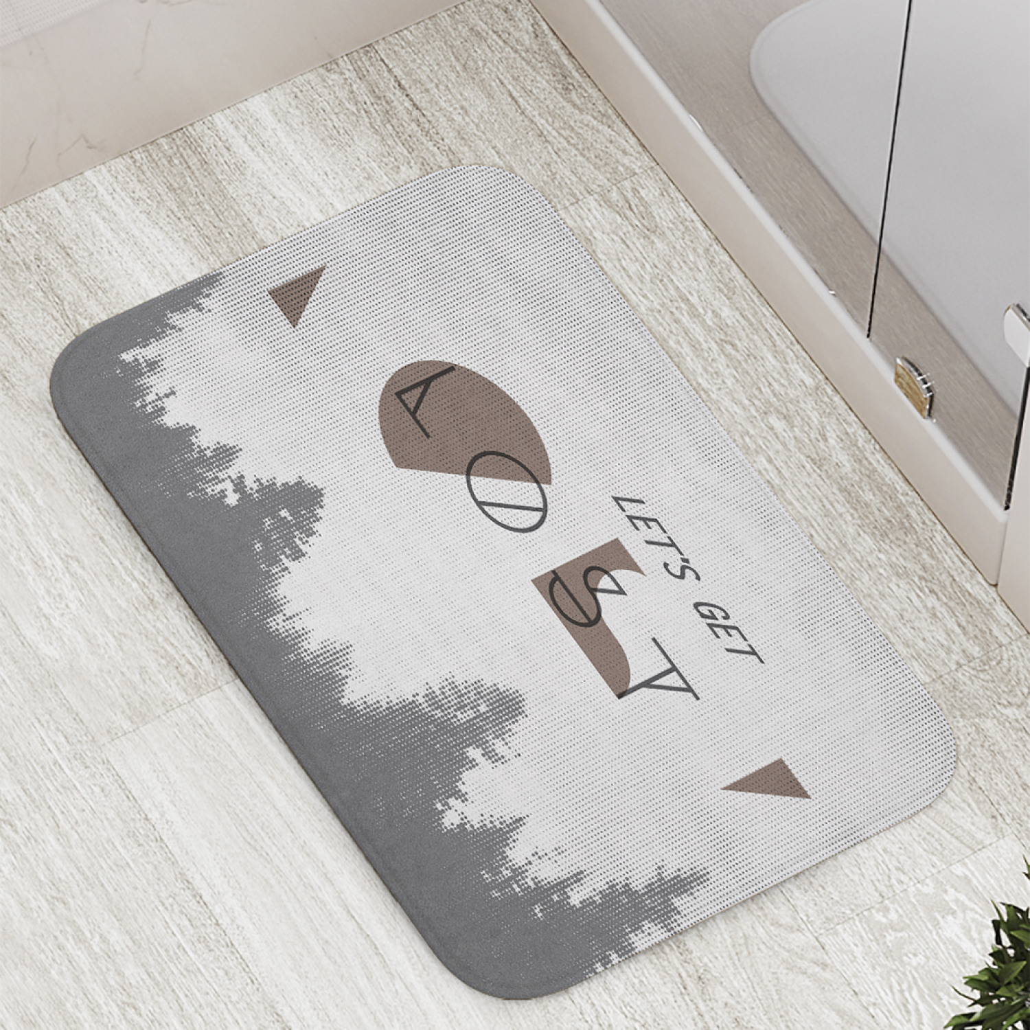 

Коврик противоскользящий JoyArty "Давай потеряемся" для ванной, сауны, бассейна, 77х52 см, Давай потеряемся