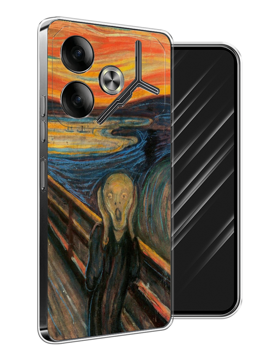 

Чехол Awog на Tecno Pova 6 "Крик", Оранжевый;синий;серый, 305350-1