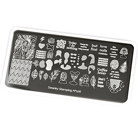 

Пластина для стемпинга Swanky Stamping №106, Серебристый