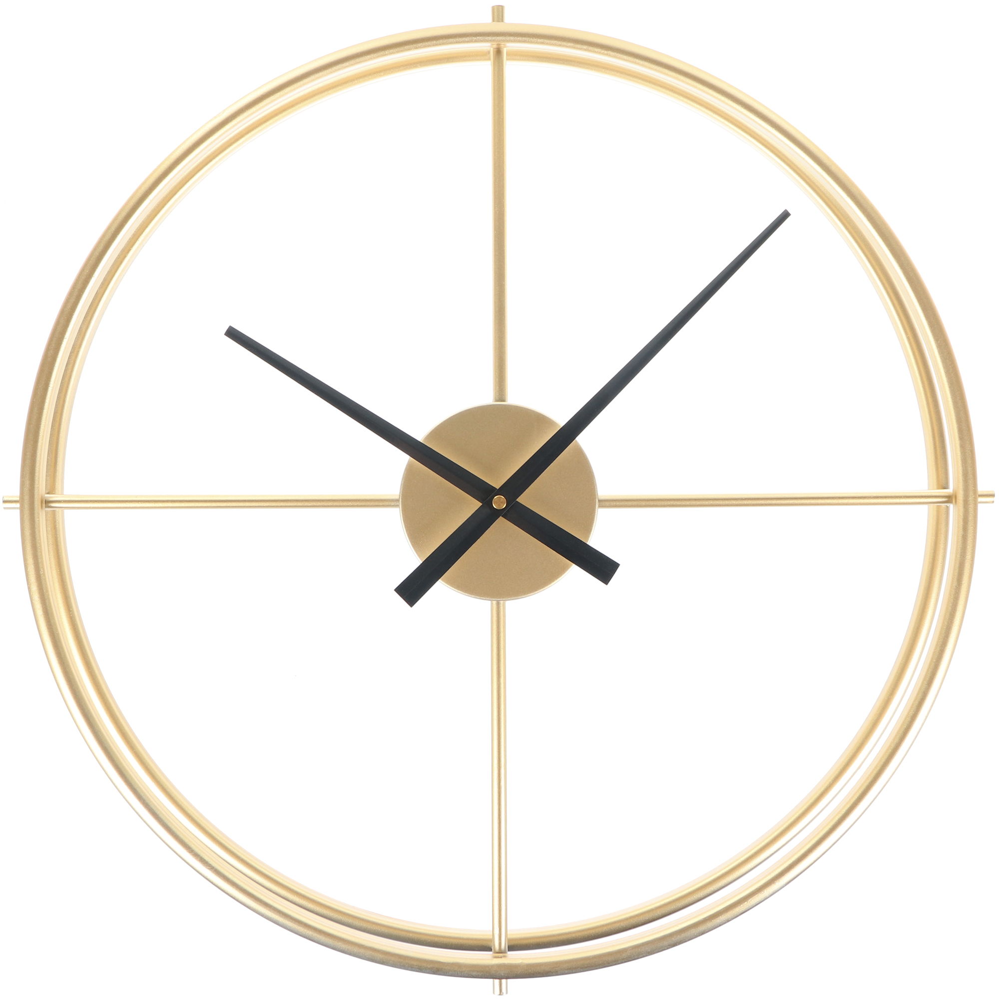 фото Часы настенные кварцевые jjt круг золотые 51 см