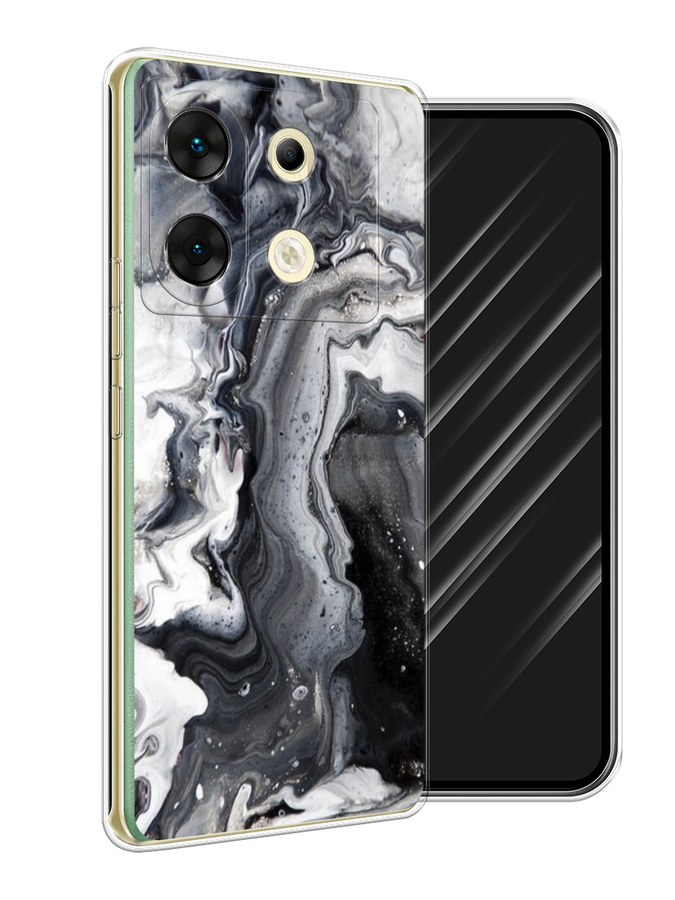

Чехол Awog на Infinix Zero 30 5G "Бело-черные сложные полосы", Серый;серебристый;белый, 3104950-1