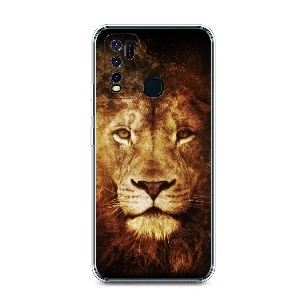 

Чехол на Vivo Y30 "Лев", Черный;коричневый;желтый, 262650-6