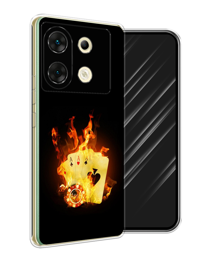

Чехол Awog на Infinix Zero 30 5G "Горящие карты", Черный;оранжевый, 3104950-1