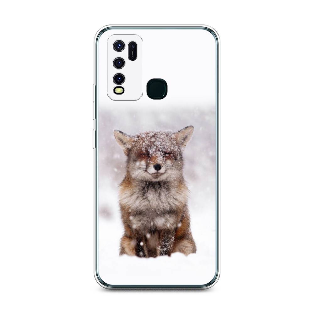 

Чехол на Vivo Y30 "Зимняя лиса", Белый;серый;коричневый, 262650-1