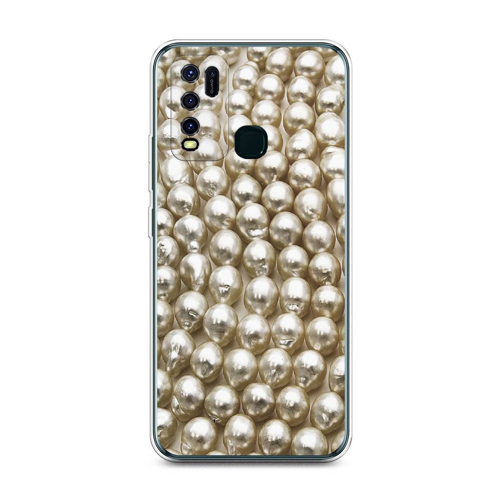 

Чехол на Vivo Y30 "Жемчуг", Бежевый, 262650-3