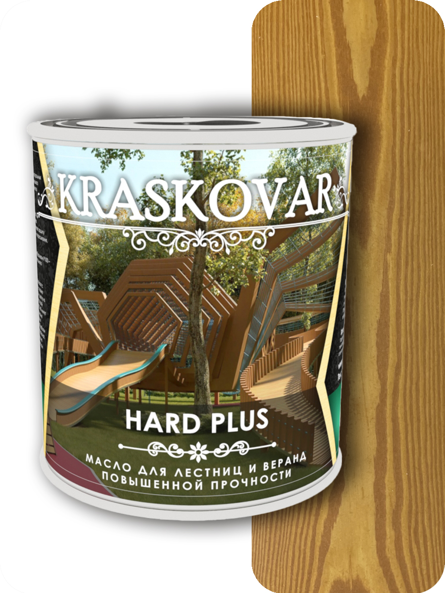 

Масло повышенной прочности для лестниц и веранд Kraskovar Hard Plus тик 0,75л, Коричневый