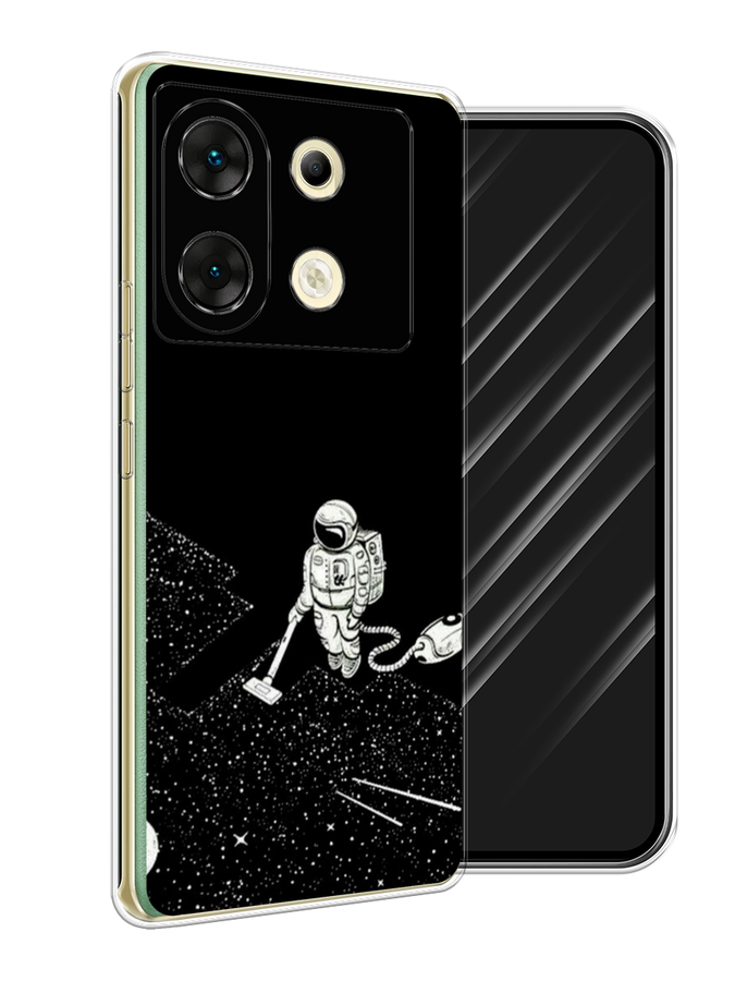 

Чехол Awog на Infinix Zero 30 5G "Космонавт с пылесосом", Белый, 3104950-1