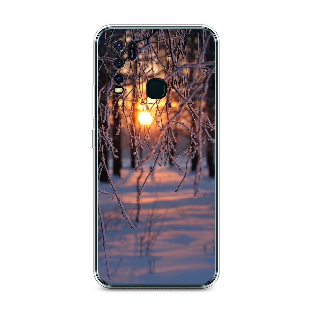 

Чехол на Vivo Y30 "Зима 7", Оранжевый;розовый;черный, 262650-2