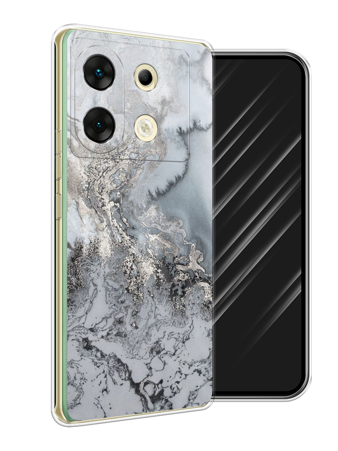 

Чехол Awog на Infinix Zero 30 5G "Морозная лавина серая", Серый;серебристый, 3104950-1