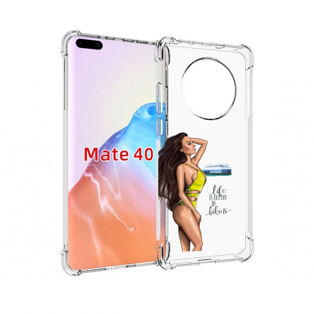 Чехол MyPads Tocco для Huawei Mate 40 Девушка-в-купальнике
