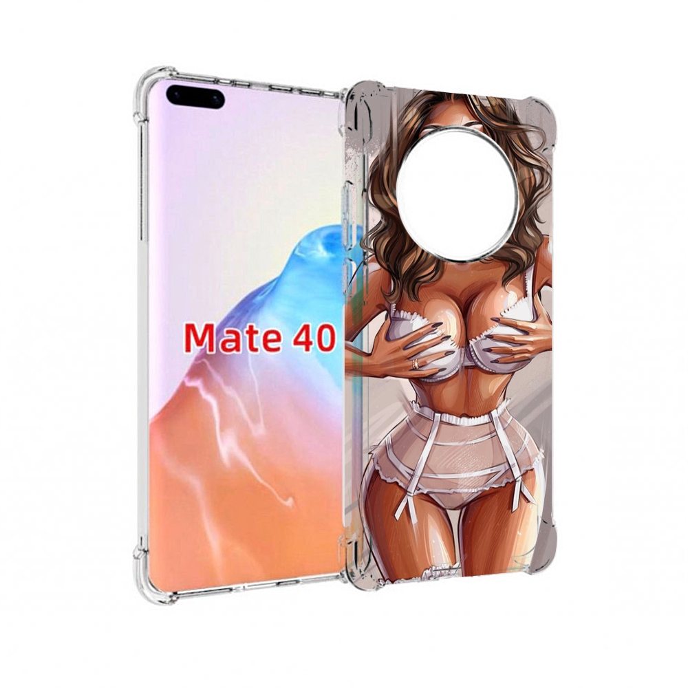 

Чехол MyPads Tocco для Huawei Mate 40 Девушка-в-кружевном, Прозрачный, Tocco