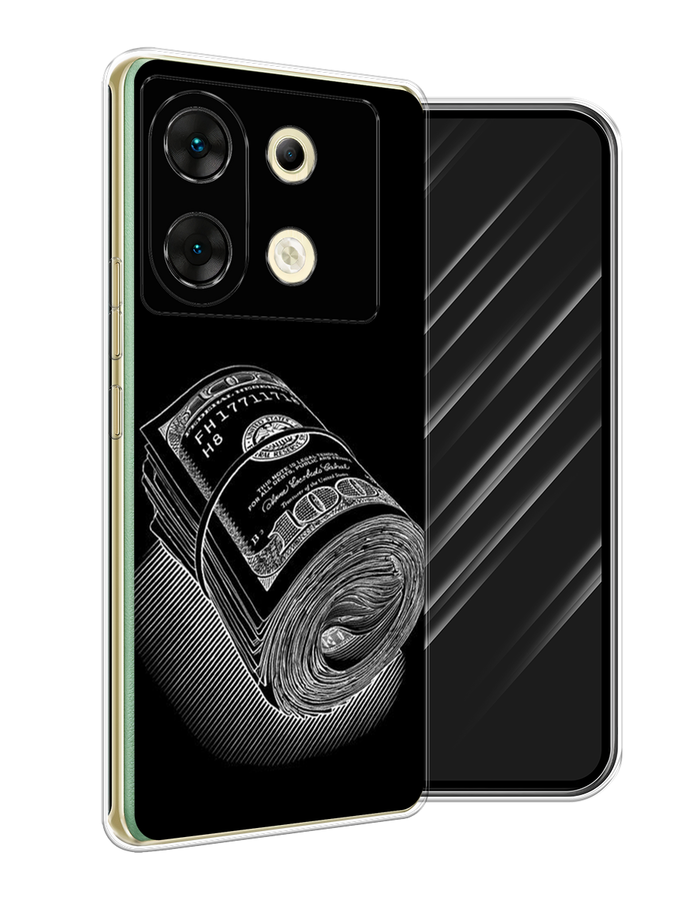 

Чехол Awog на Infinix Zero 30 5G "Кубышка денег", Черный;серебристый, 3104950-1