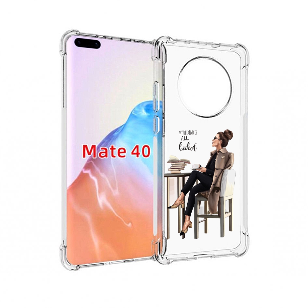 

Чехол MyPads Tocco для Huawei Mate 40 Девушка-в-кофейне, Прозрачный, Tocco