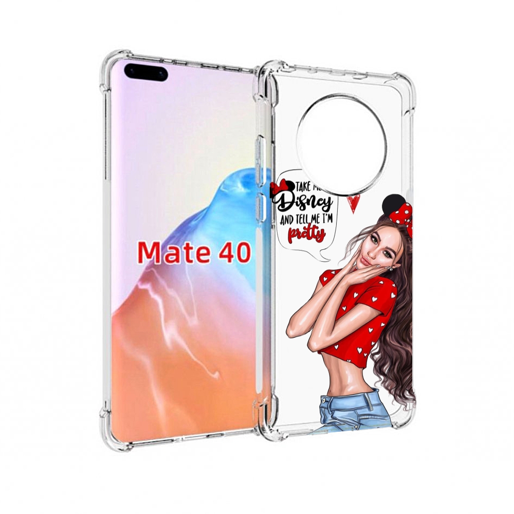 

Чехол MyPads Tocco для Huawei Mate 40 Девушка-Мини женский, Прозрачный, Tocco