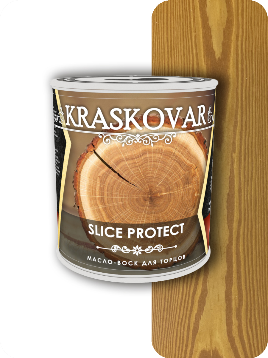 фото Масло для защиты торцов kraskovar slice protect тик 0,75л