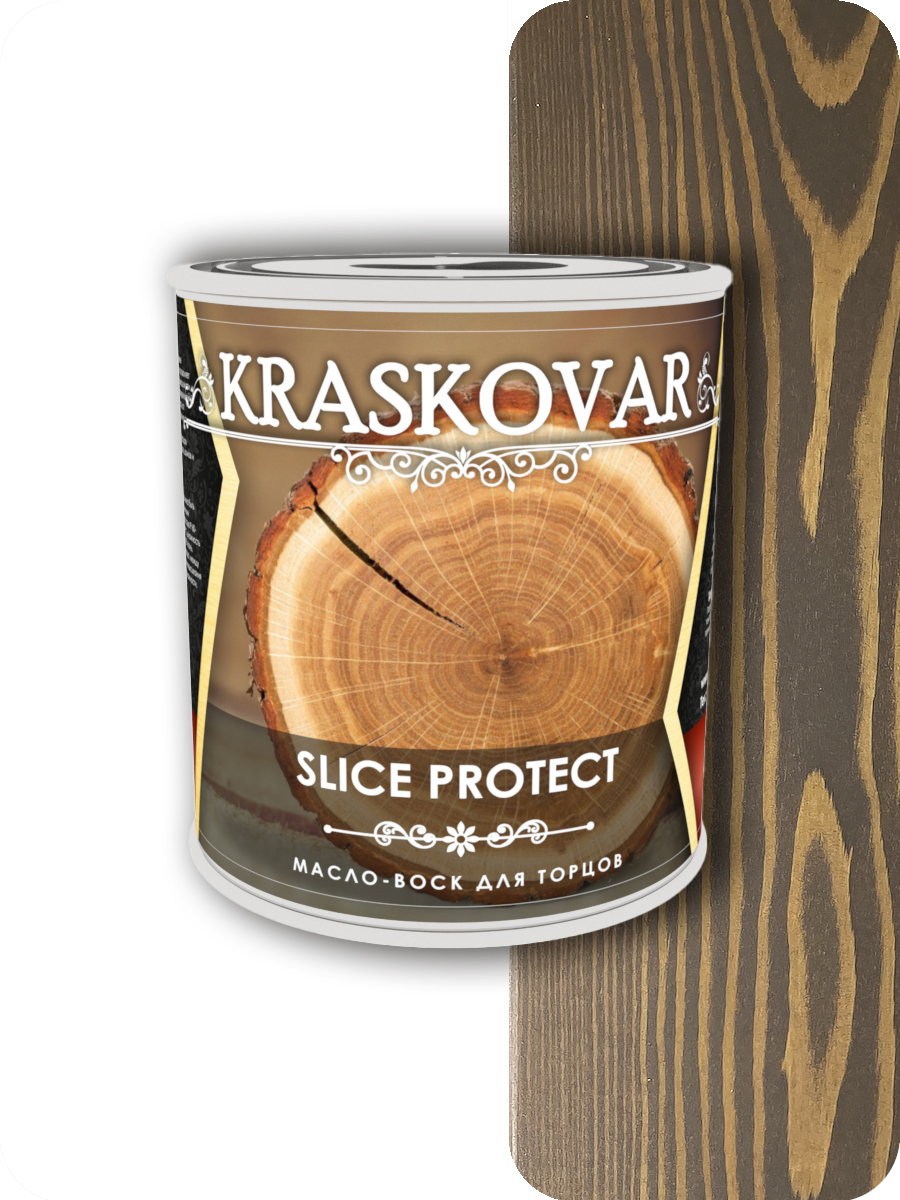 фото Масло для защиты торцов kraskovar slice protect палисандр 0,75л