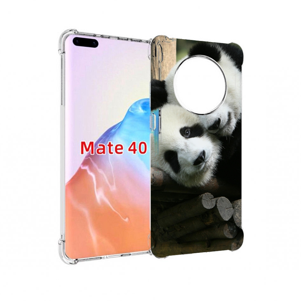

Чехол MyPads Tocco для Huawei Mate 40 Две-панды, Прозрачный, Tocco