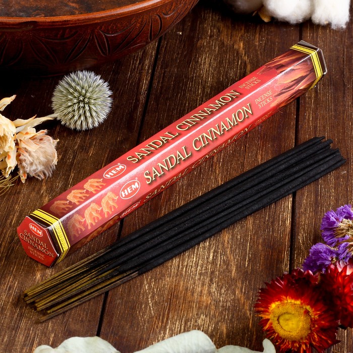 

Благовония HEM "Sandal Cinnamon. Сандал корица", 20 палочек в упаковке, шестигранник