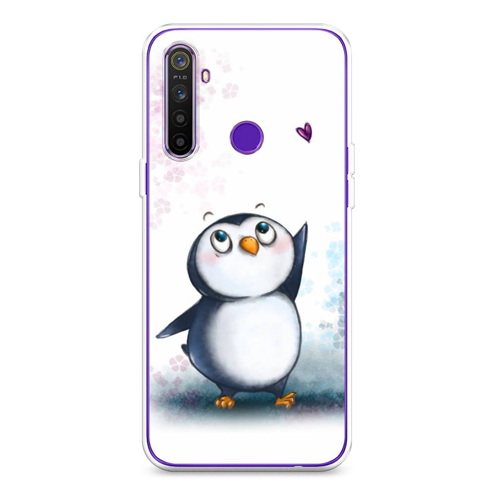 

Чехол Awog на Realme 5 "Пингвин и сердечко", Разноцветный, 251550-1