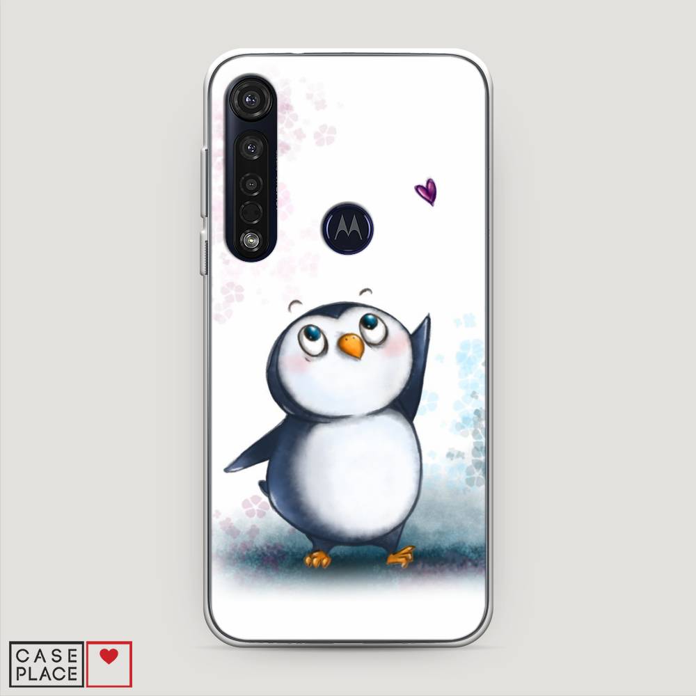 

Чехол Awog на Motorola Moto G8 Plus "Пингвин и сердечко", Разноцветный, 241450-1