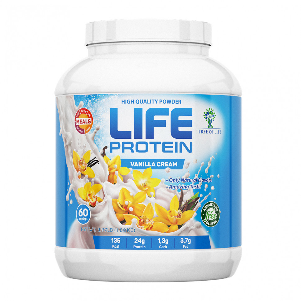 фото Протеин tree of life life protein 1800 г vanilla cream
