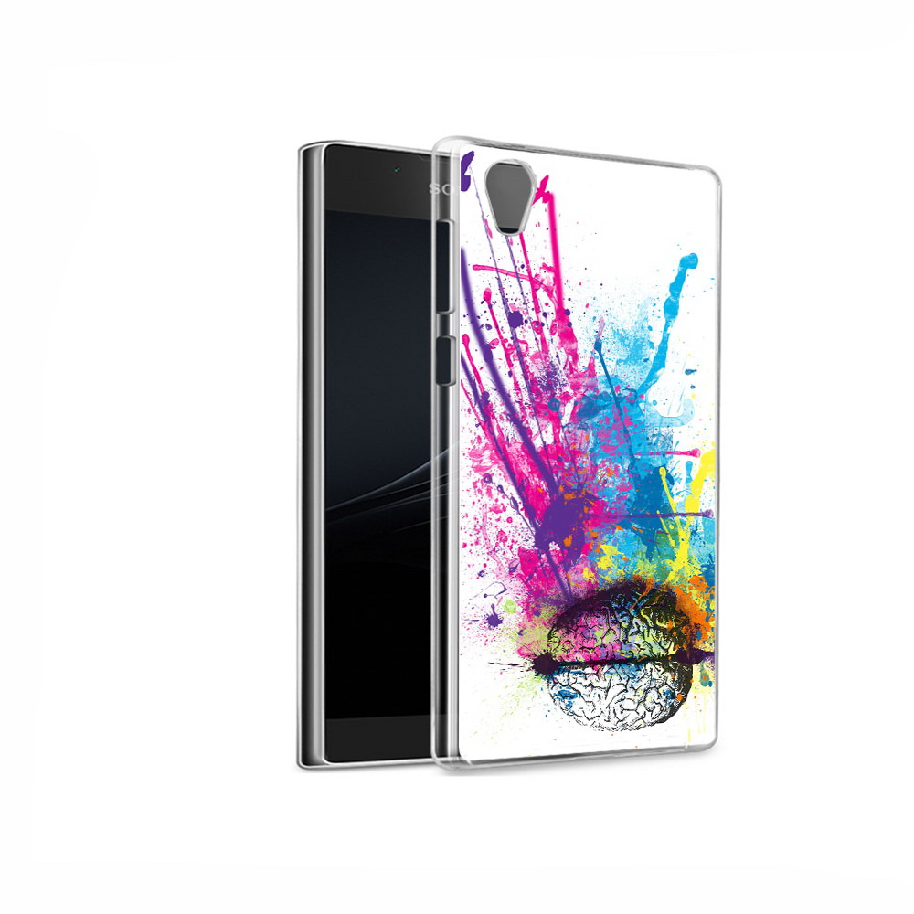 

Чехол MyPads Tocco для Sony Xperia L1 яркий красочный мозг (PT66853.250.710), Прозрачный, Tocco