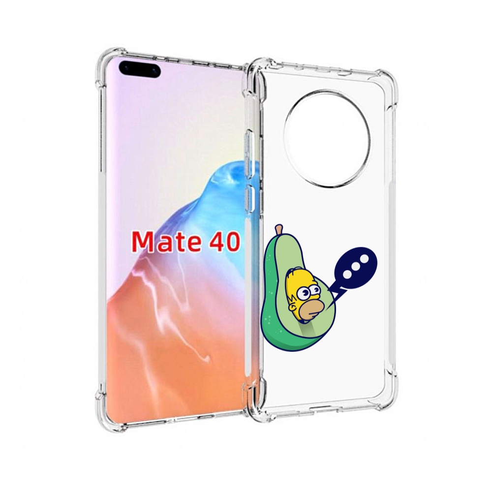 

Чехол MyPads Tocco для Huawei Mate 40 Гомер-авокадо, Прозрачный, Tocco
