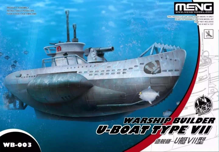 

Сборная модель Meng Warship Builder - U-Boat Type VII WB-003