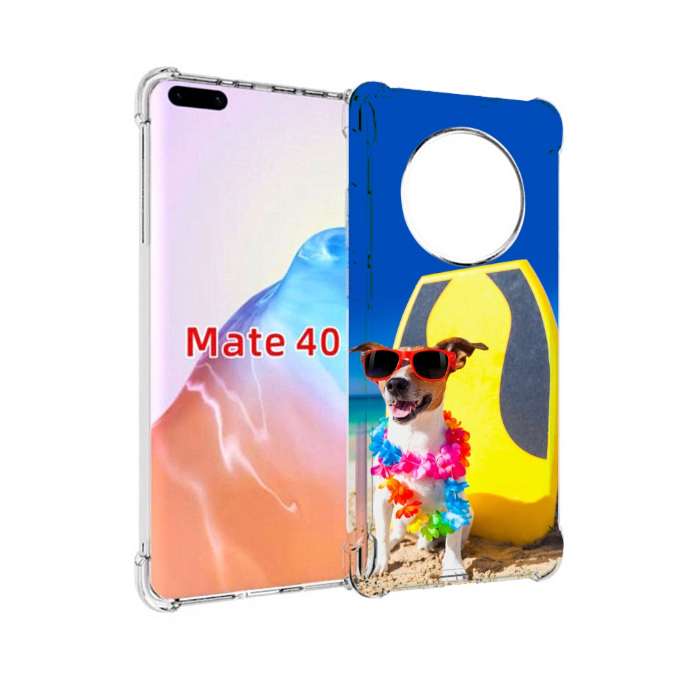 

Чехол MyPads Tocco для Huawei Mate 40 Гавайская-собака, Прозрачный, Tocco
