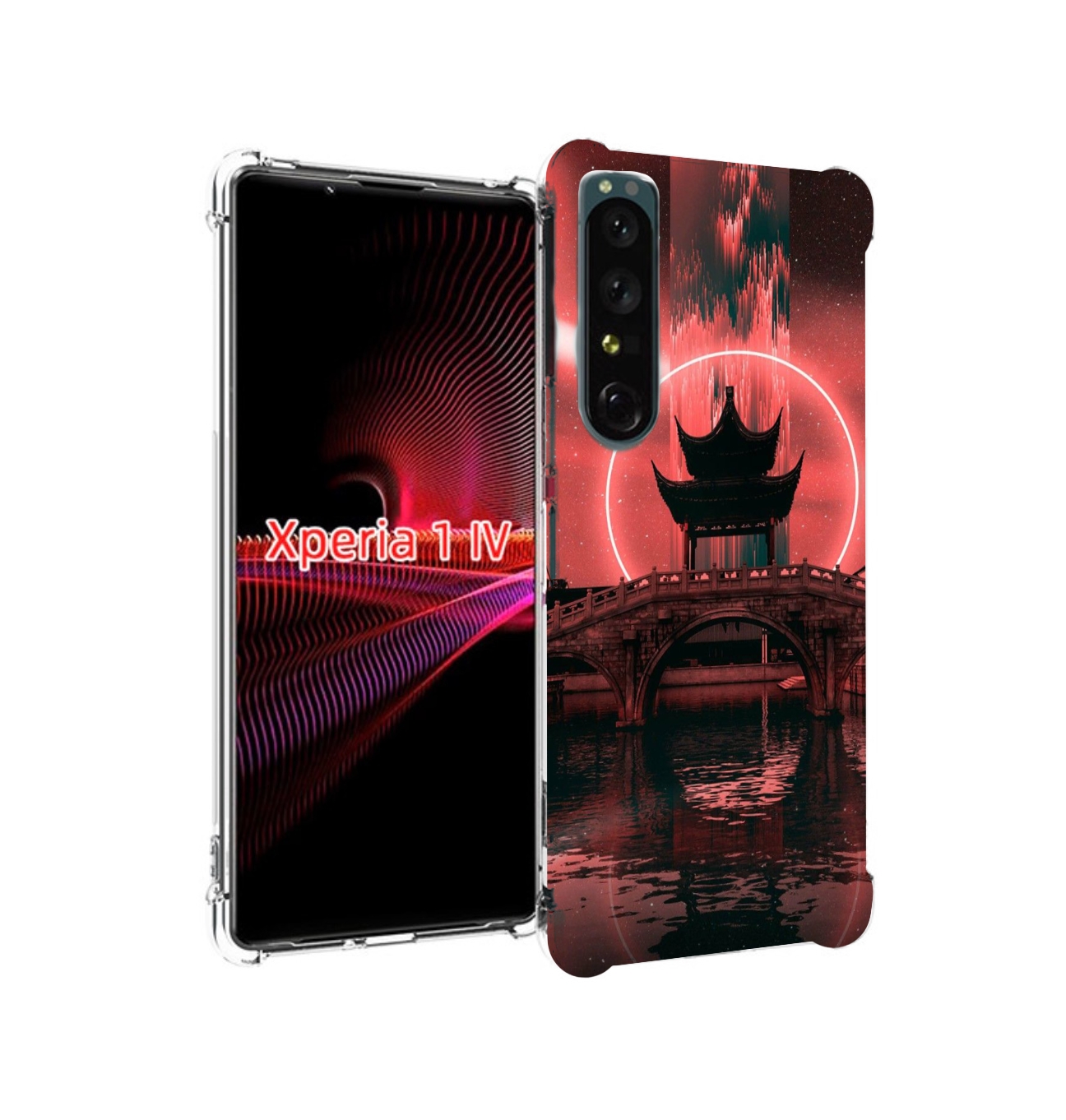 

Чехол накладка MyPads японский мост красный фон для Sony Xperia 1 IV, Прозрачный, Tocco